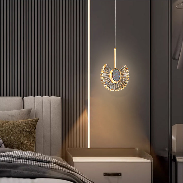 Moderne Luxuskuppel Aluminium Hardware Acryl LED Kronleuchter für Esszimmer 