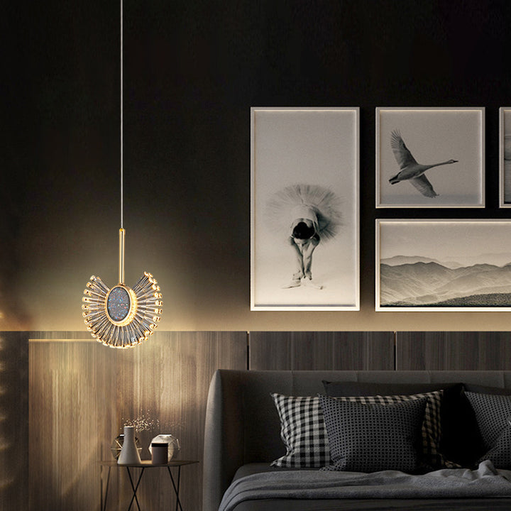 Moderne Luxuskuppel Aluminium Hardware Acryl LED Kronleuchter für Esszimmer 