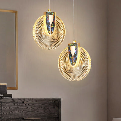 ثريات LED من الحديد المستدير البسيط الحديث لغرفة الطعام 