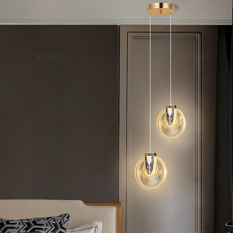 Moderne Luxuskuppel Runde Aluminium-Hardware Acryl LED-Kronleuchter für Esszimmer 