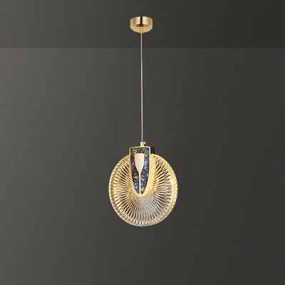 ثريات LED من الحديد المستدير البسيط الحديث لغرفة الطعام 