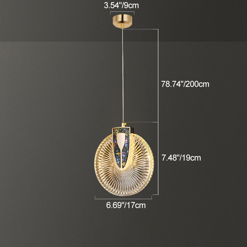 ثريات LED من الحديد المستدير البسيط الحديث لغرفة الطعام 