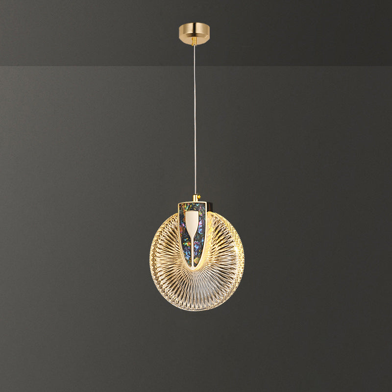 ثريات LED من الحديد المستدير البسيط الحديث لغرفة الطعام 