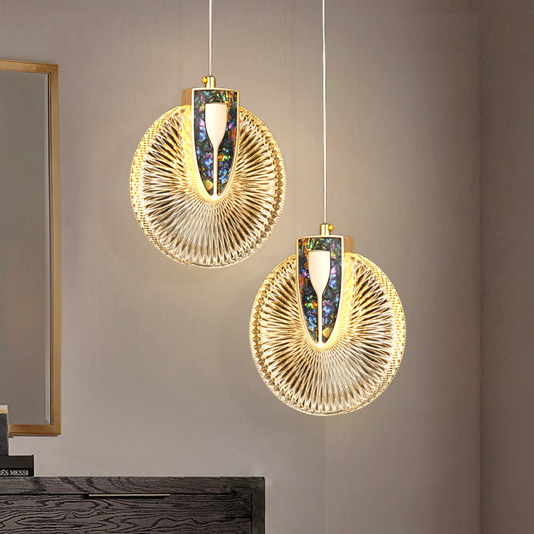 Moderne Luxuskuppel Runde Aluminium-Hardware Acryl LED-Kronleuchter für Esszimmer 