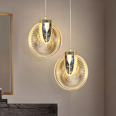 ثريات LED من الحديد المستدير البسيط الحديث لغرفة الطعام 