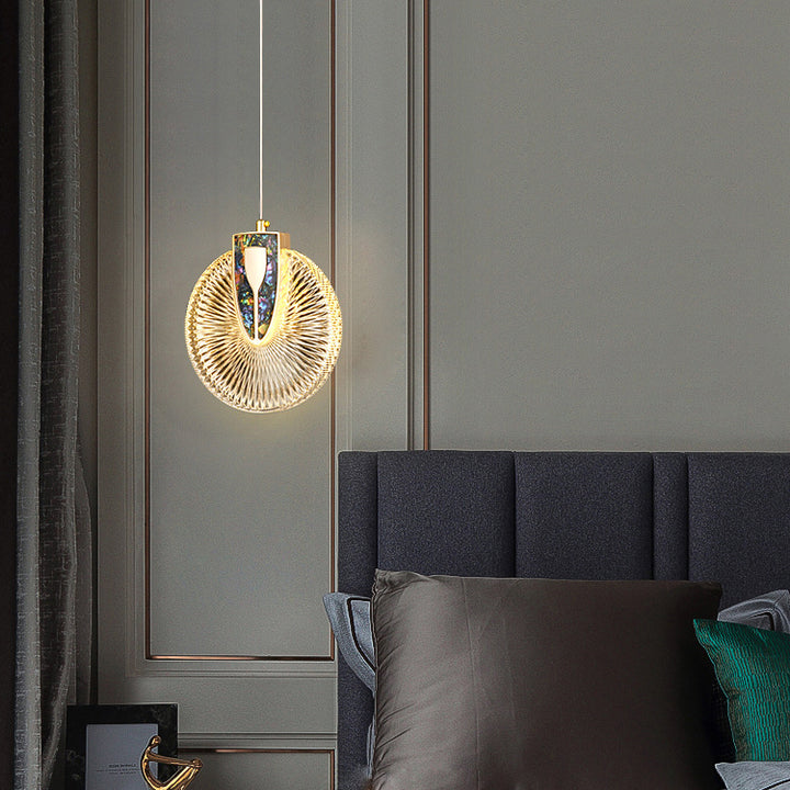 Moderne Luxuskuppel Runde Aluminium-Hardware Acryl LED-Kronleuchter für Esszimmer 