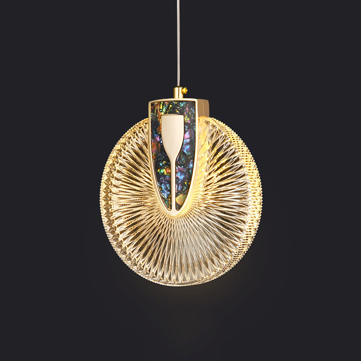 Moderne Luxuskuppel Runde Aluminium-Hardware Acryl LED-Kronleuchter für Esszimmer 
