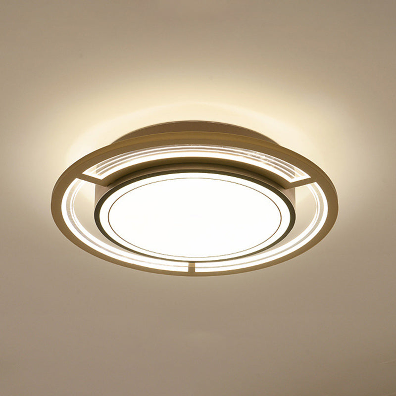 Lámpara de Araña de Madera Nórdica Contemporánea de Acrílico Crema Flor 1/3-Luz para Sala de Estar 