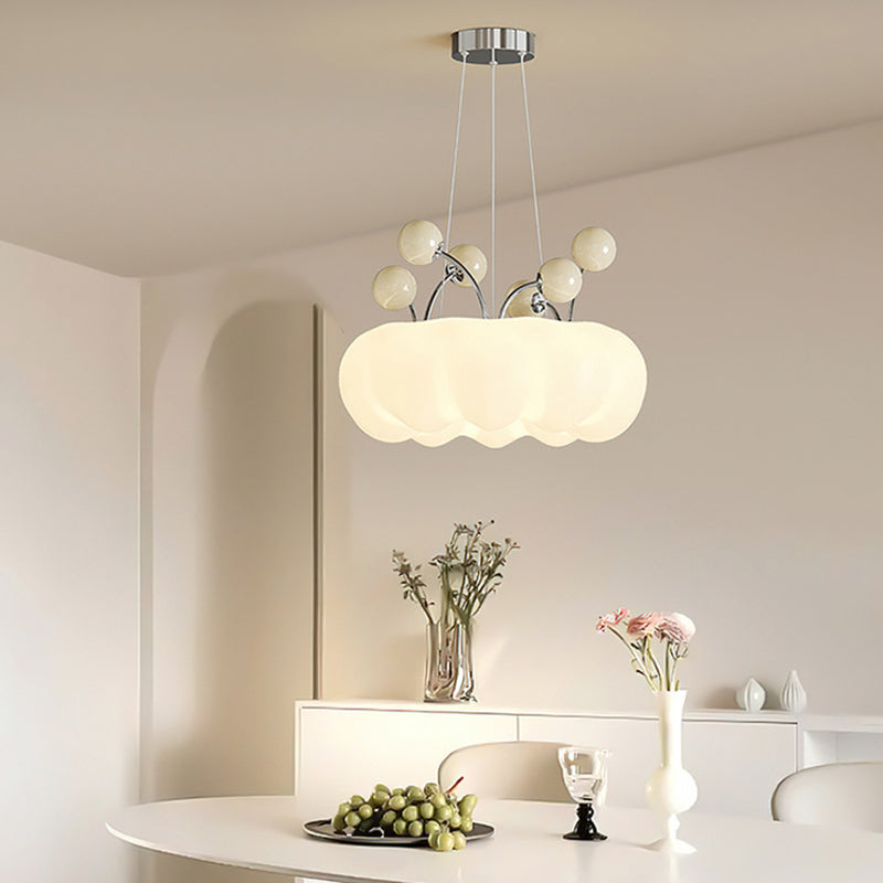 ثريات LED من الحديد المستدير البسيط الحديث لغرفة الطعام 