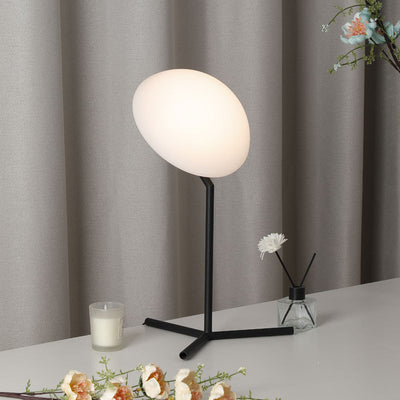 Contemporary Simplicity Mushroom Shape ABS Lampshade Iron Base LED Table Lamp For Bedroom