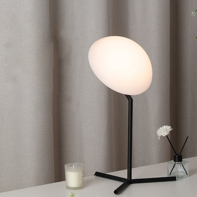 Contemporary Simplicity Mushroom Shape ABS Lampshade Iron Base LED Table Lamp For Bedroom