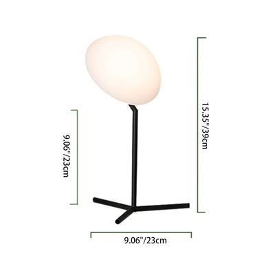 Contemporary Simplicity Mushroom Shape ABS Lampshade Iron Base LED Table Lamp For Bedroom