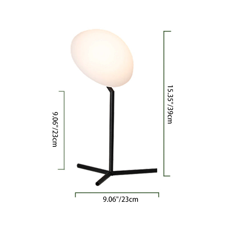 Contemporary Simplicity Mushroom Shape ABS Lampshade Iron Base LED Table Lamp For Bedroom