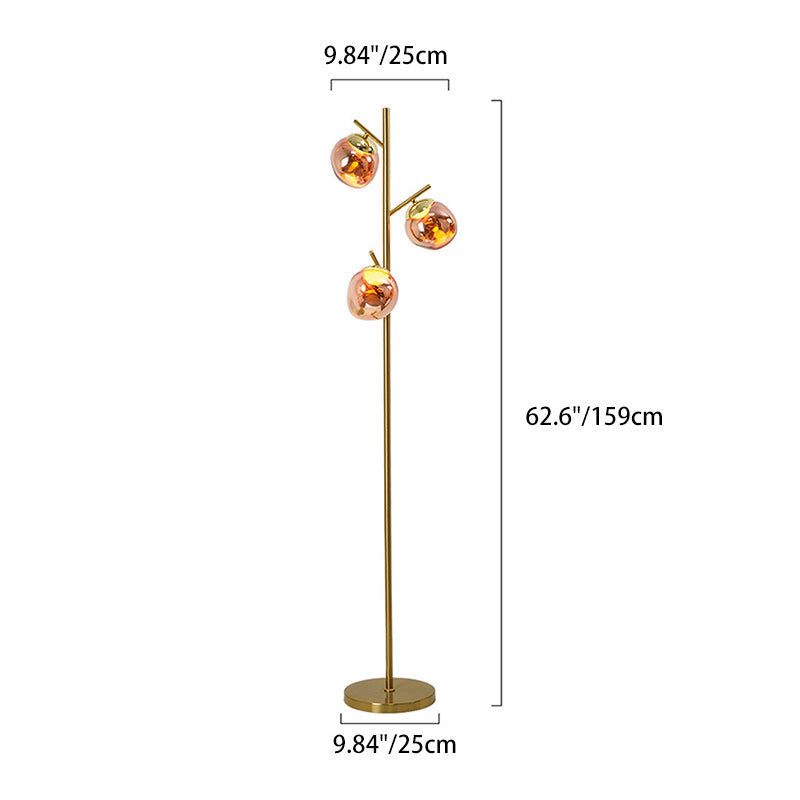 Lampe de sol LED avec abat-jour en acrylique Nordic Lava contemporain et base en fer pour salon 