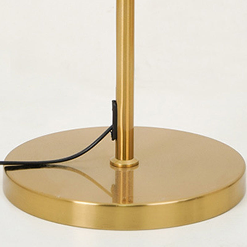 Abat-jour contemporain scandinave rond en acrylique avec base en marbre et lampadaire LED en fer pour salon 