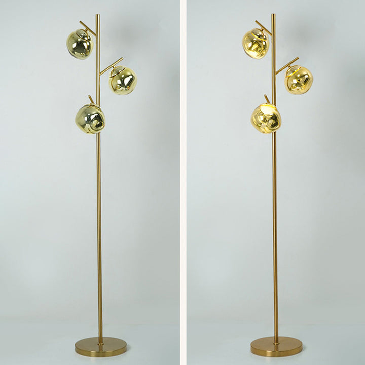 Lampe de sol LED avec abat-jour en acrylique Nordic Lava contemporain et base en fer pour salon 