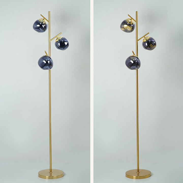 Lampe de sol LED avec abat-jour en acrylique Nordic Lava contemporain et base en fer pour salon 