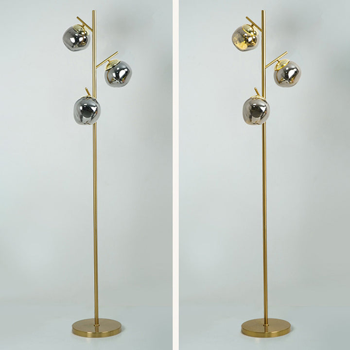 Lampe de sol LED avec abat-jour en acrylique Nordic Lava contemporain et base en fer pour salon 