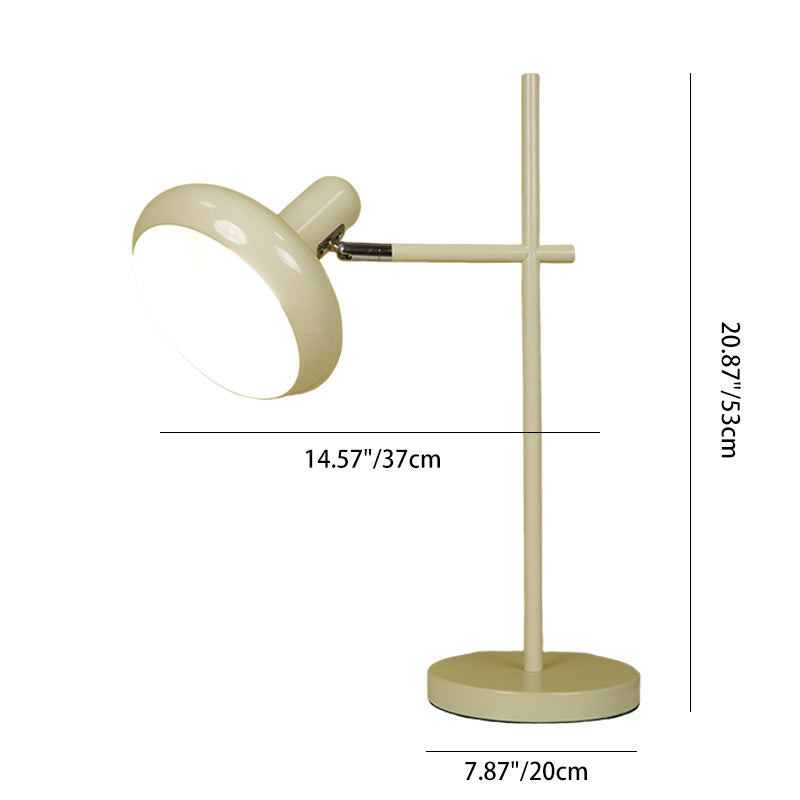 Pantalla de lámpara redonda de hierro nórdico contemporáneo 1 - Lámpara de mesa de luz para dormitorio 