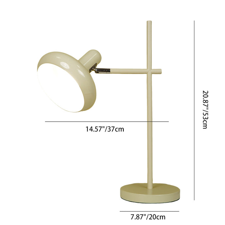 Pantalla de lámpara redonda de hierro nórdico contemporáneo 1 - Lámpara de mesa de luz para dormitorio 
