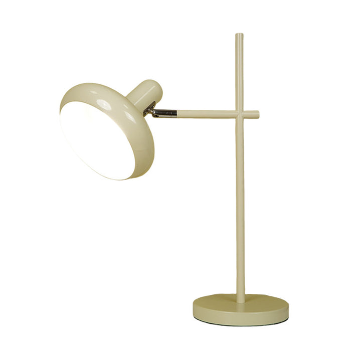 Pantalla de lámpara redonda de hierro nórdico contemporáneo 1 - Lámpara de mesa de luz para dormitorio 
