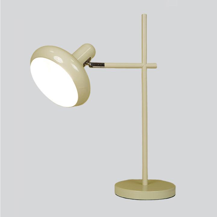 Pantalla de lámpara redonda de hierro nórdico contemporáneo 1 - Lámpara de mesa de luz para dormitorio 