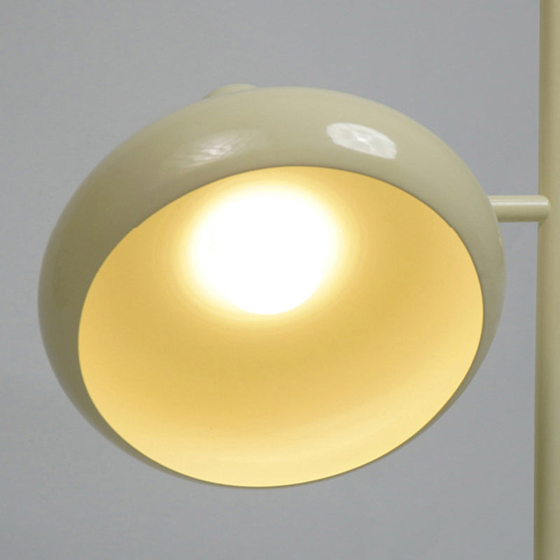 Pantalla de lámpara redonda de hierro nórdico contemporáneo 1 - Lámpara de mesa de luz para dormitorio 