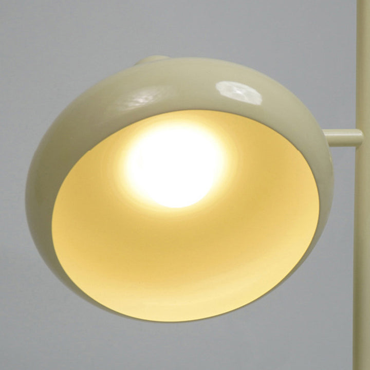Pantalla de lámpara redonda de hierro nórdico contemporáneo 1 - Lámpara de mesa de luz para dormitorio 