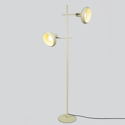 Lampe de sol traditionnelle japonaise en tissu de parapluie, fer cendré, 1 lumière pour salon 