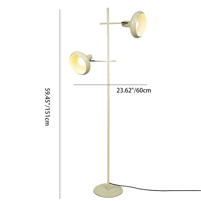 Lampe de sol traditionnelle japonaise en tissu de parapluie, fer cendré, 1 lumière pour salon 