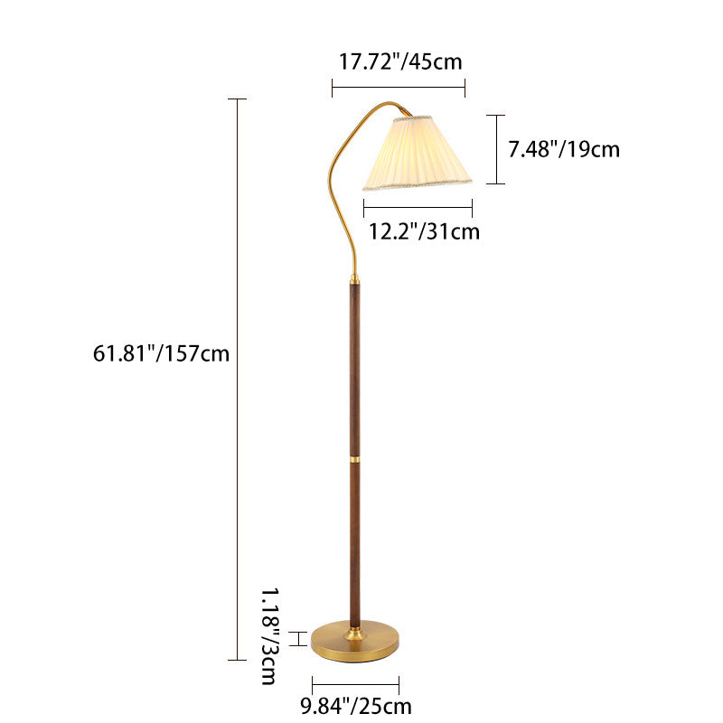 Traditionelle japanische Rockform Rotierbarer Stofflampenschirm Asche Eisenbasis 1 - Licht Stehlampe für Wohnzimmer 