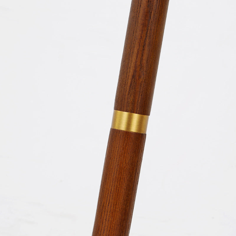 Traditionelle japanische Rockform Rotierbarer Stofflampenschirm Asche Eisenbasis 1 - Licht Stehlampe für Wohnzimmer 