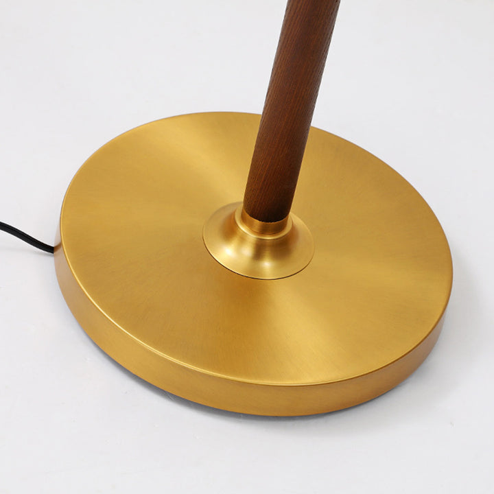 Traditionelle japanische Rockform Rotierbarer Stofflampenschirm Asche Eisenbasis 1 - Licht Stehlampe für Wohnzimmer 