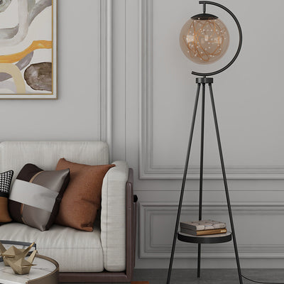 Abat-jour contemporain scandinave rond en acrylique avec base en marbre et lampadaire LED en fer pour salon 