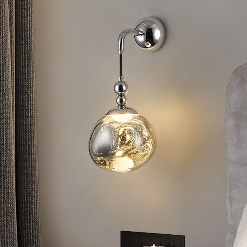 Lámpara de pared de hardware acrílico LED contemporánea nórdica de bola de lava para sala de estar 