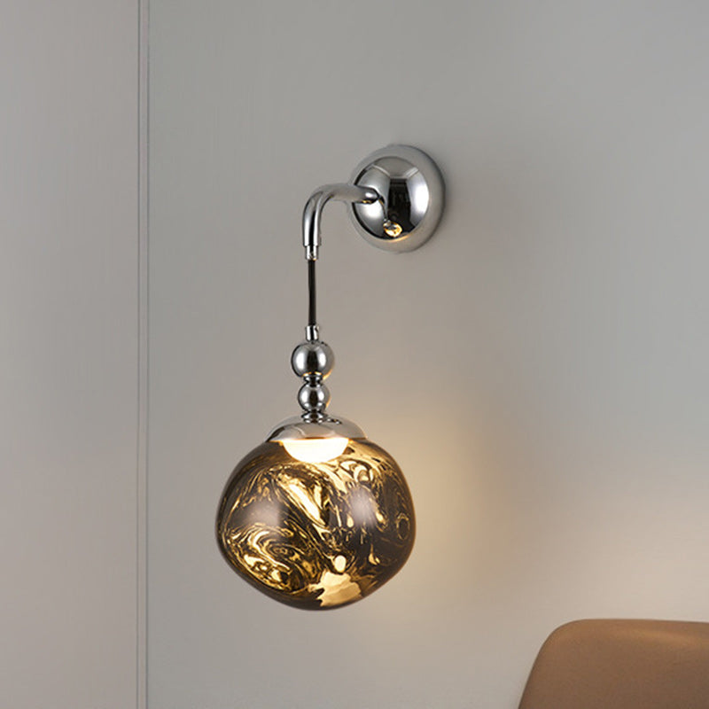 Lámpara de pared de hardware acrílico LED contemporánea nórdica de bola de lava para sala de estar 