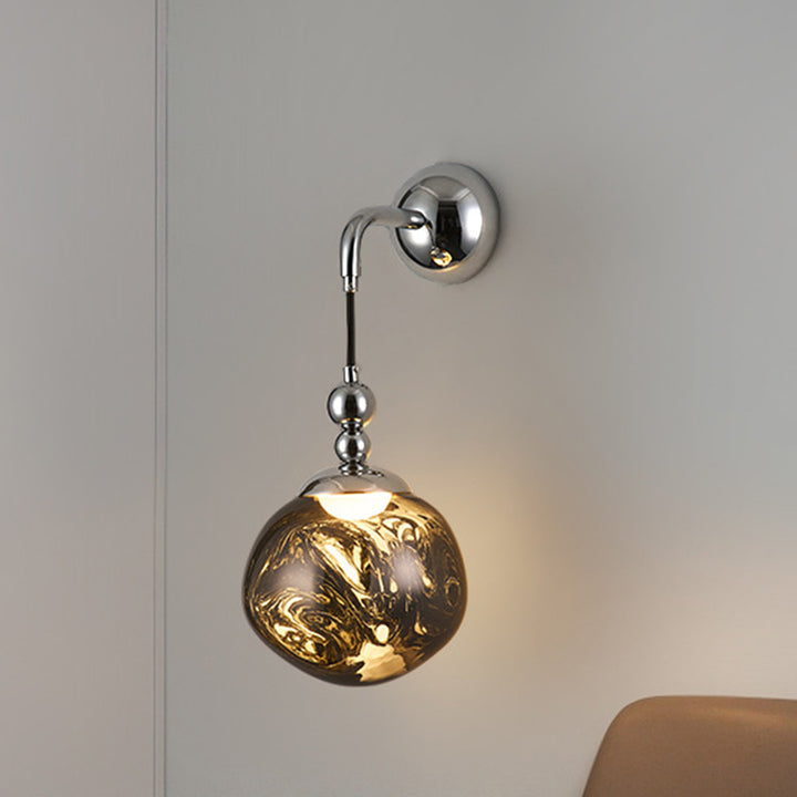 Lámpara de pared de hardware acrílico LED contemporánea nórdica de bola de lava para sala de estar 