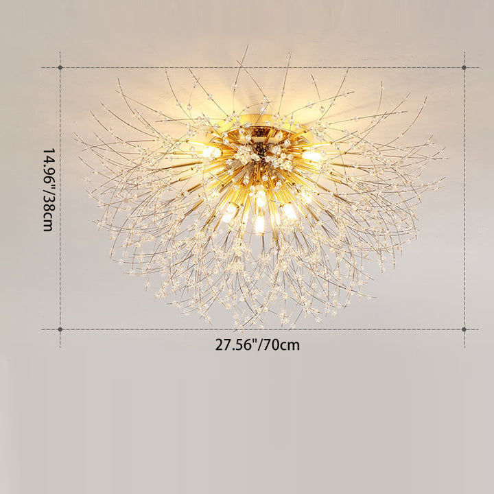 Lustre Plafonnier Moderne de Luxe en Forme de Pissenlit en Aluminium et Fer 4/5/6/8 - Lumière pour Salon 