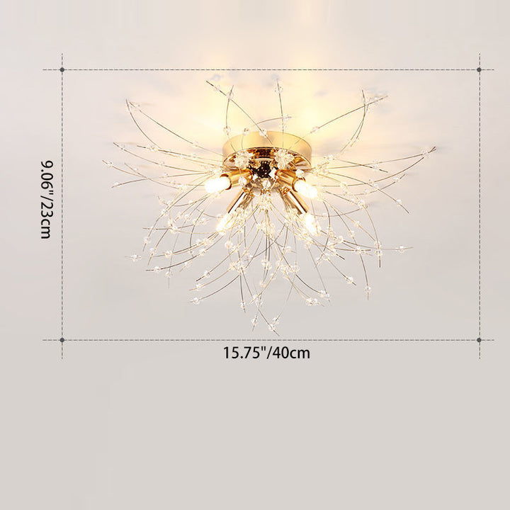 Lustre Plafonnier Moderne de Luxe en Forme de Pissenlit en Aluminium et Fer 4/5/6/8 - Lumière pour Salon 