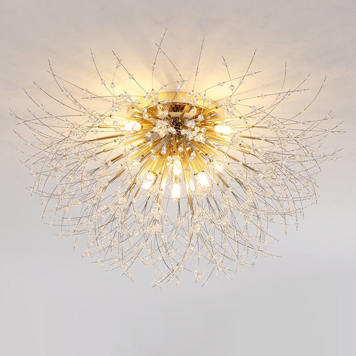 Lustre Plafonnier Moderne de Luxe en Forme de Pissenlit en Aluminium et Fer 4/5/6/8 - Lumière pour Salon 