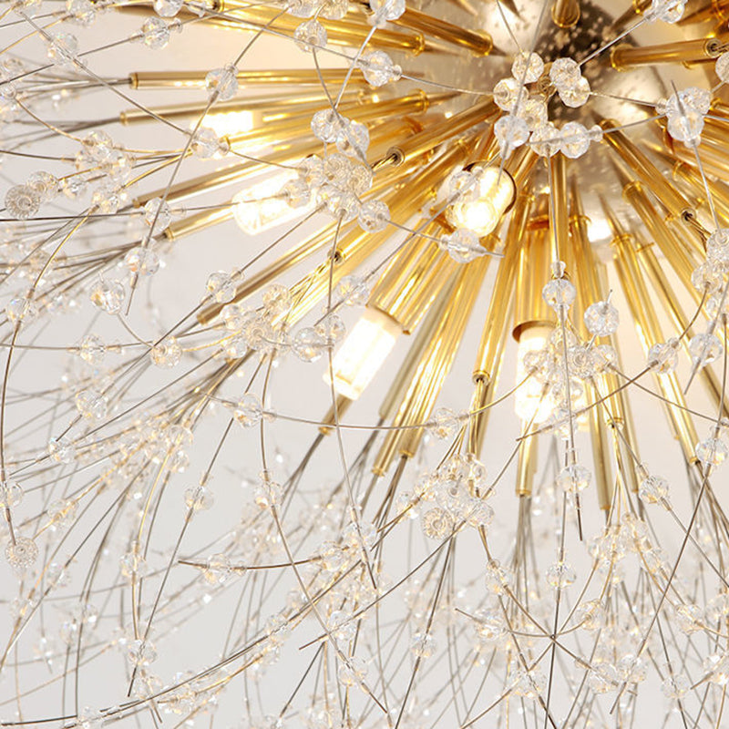 Modern Luxury Dandelion Shape Aluminum Iron 4/5/6/8 - Light Flush Mount Ceiling Light For Living Room