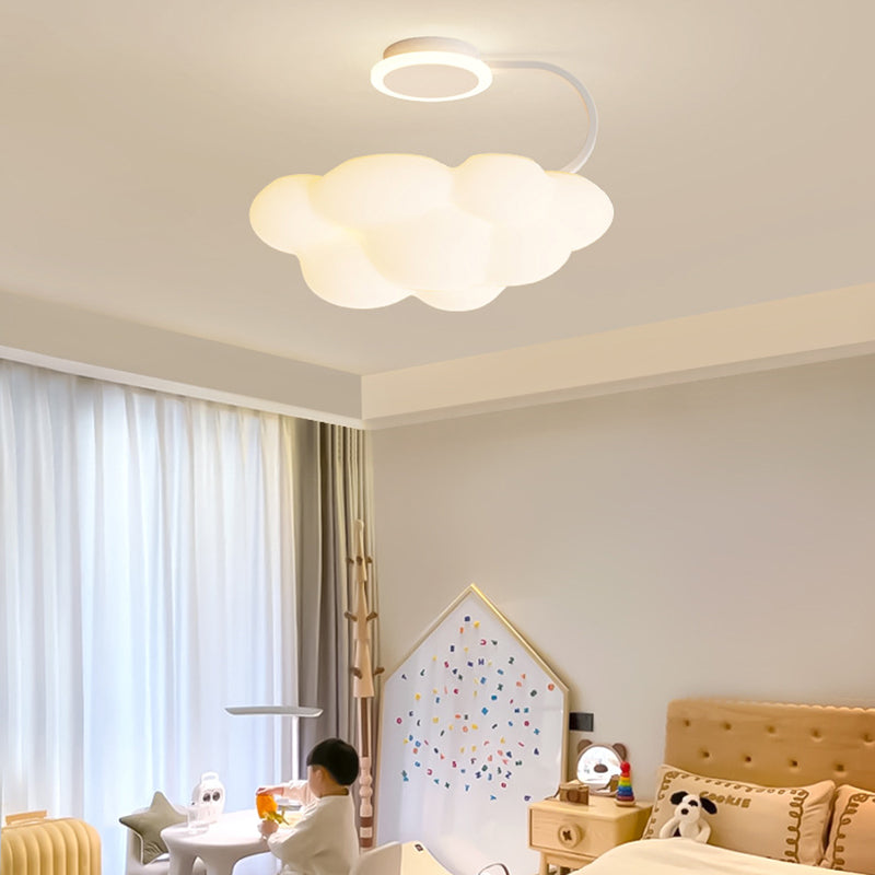 Zeitgenössische nordische Kuppelform Kuchen Harz Acryl LED Deckenleuchte für das Schlafzimmer 