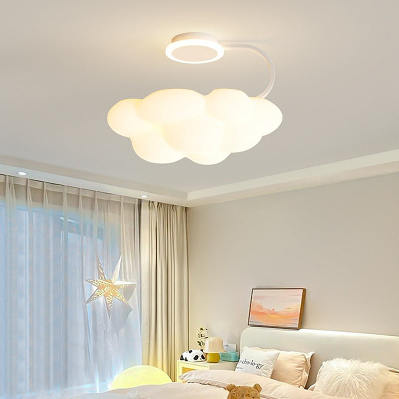 Zeitgenössische nordische Kuppelform Kuchen Harz Acryl LED Deckenleuchte für das Schlafzimmer 
