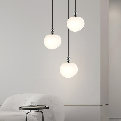 Contemporary Scandinavian Dome Apple Shape Liftable Roto-molding Lampshade Iron LED Pendant Light For Bedroom