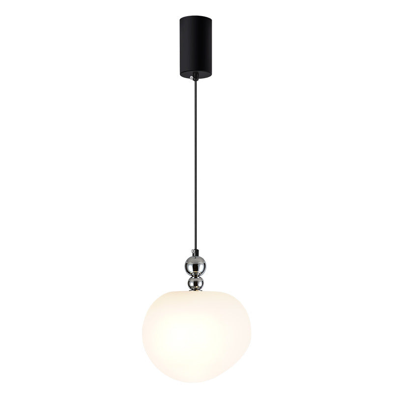 Contemporary Scandinavian Dome Apple Shape Liftable Roto-molding Lampshade Iron LED Pendant Light For Bedroom