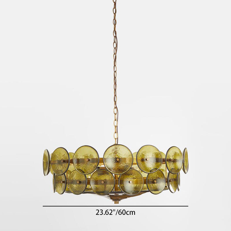 Zeitgenössischer nordischer DomePlanet runder Glas-Eisen 7/13 - Licht Kronleuchter für das Wohnzimmer 