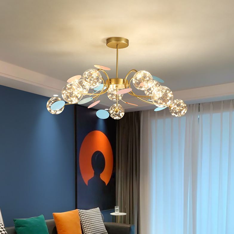 ثريات LED بشكل فانوس مربع صيني تقليدي من خشب البلوط والنحاس وPVC لغرفة الطعام 