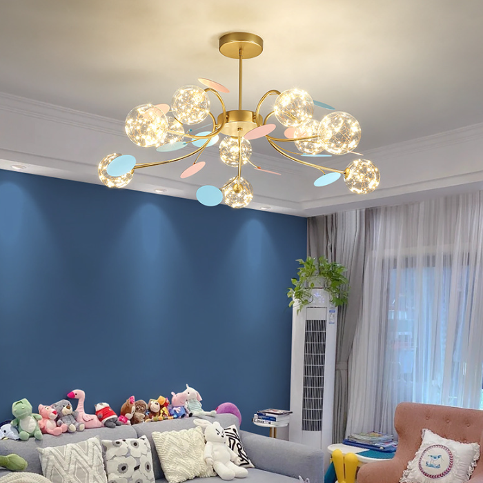 ثريات LED بشكل فانوس مربع صيني تقليدي من خشب البلوط والنحاس وPVC لغرفة الطعام 