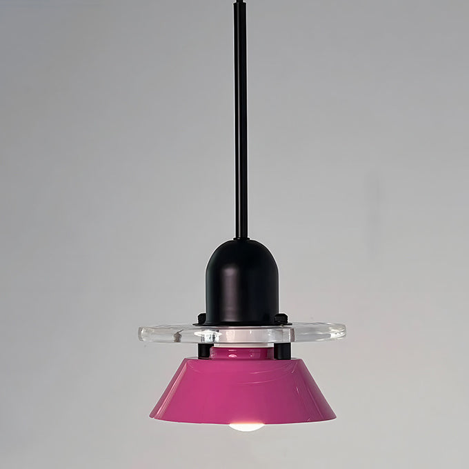 Zeitgenössische nordische Macarons UFO-Form Acryl Eisen 1 - Licht Pendelleuchte für Schlafzimmer 