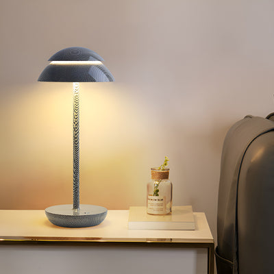 مصباح طاولة LED بغطاء فطر ABS حديث بأساس دائري لغرفة النوم 